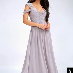 LULUS Make Me Move Grey Maxi Dress